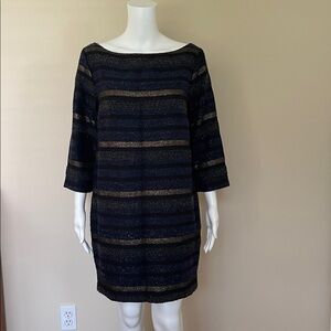 Zara Black and Gold Textured Fabric. Size XL